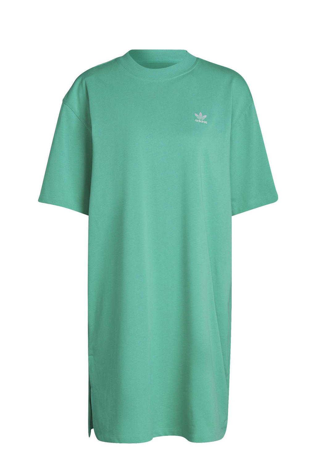 adidas Originals Plus Size T-shirtjurk met logo groen