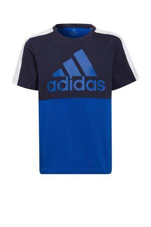   sport T-shirt kobaltblauw/donkerblauw/wit