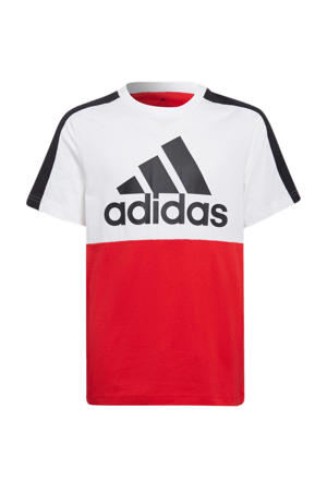   sport T-shirt rood/wit/zwart