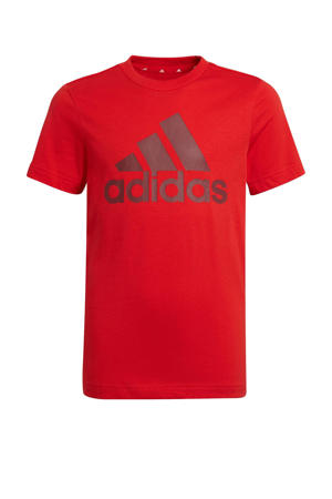   sport T-shirt rood/zwart