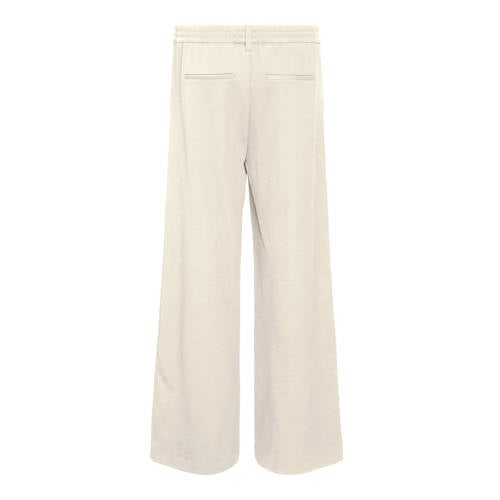OBJECT wide leg pantalon OBJLISA van polyester beige afbeelding