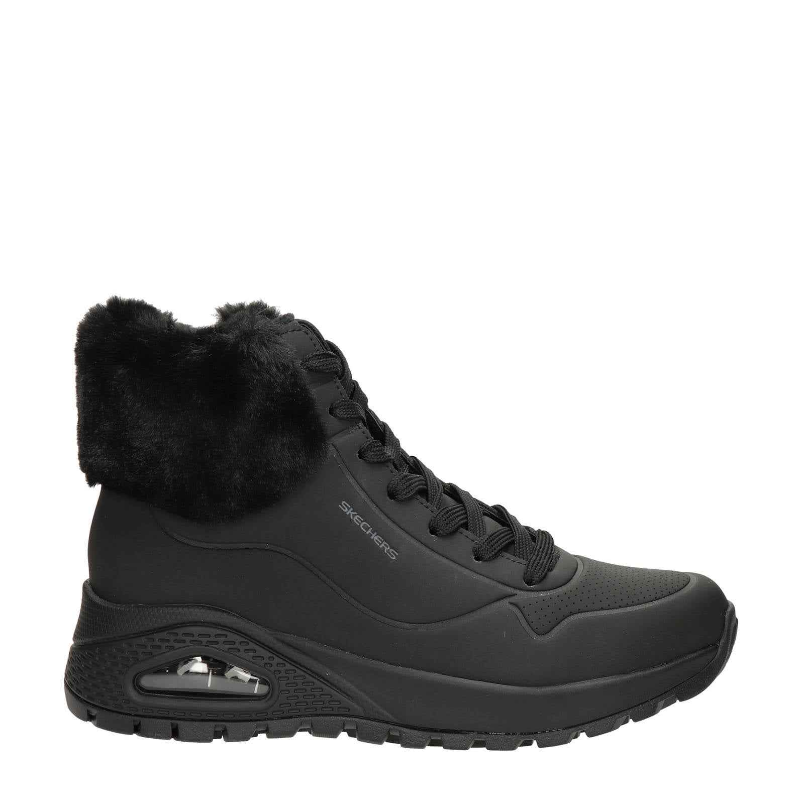 Skechers Uno Rugged hoge sneakers zwart | wehkamp