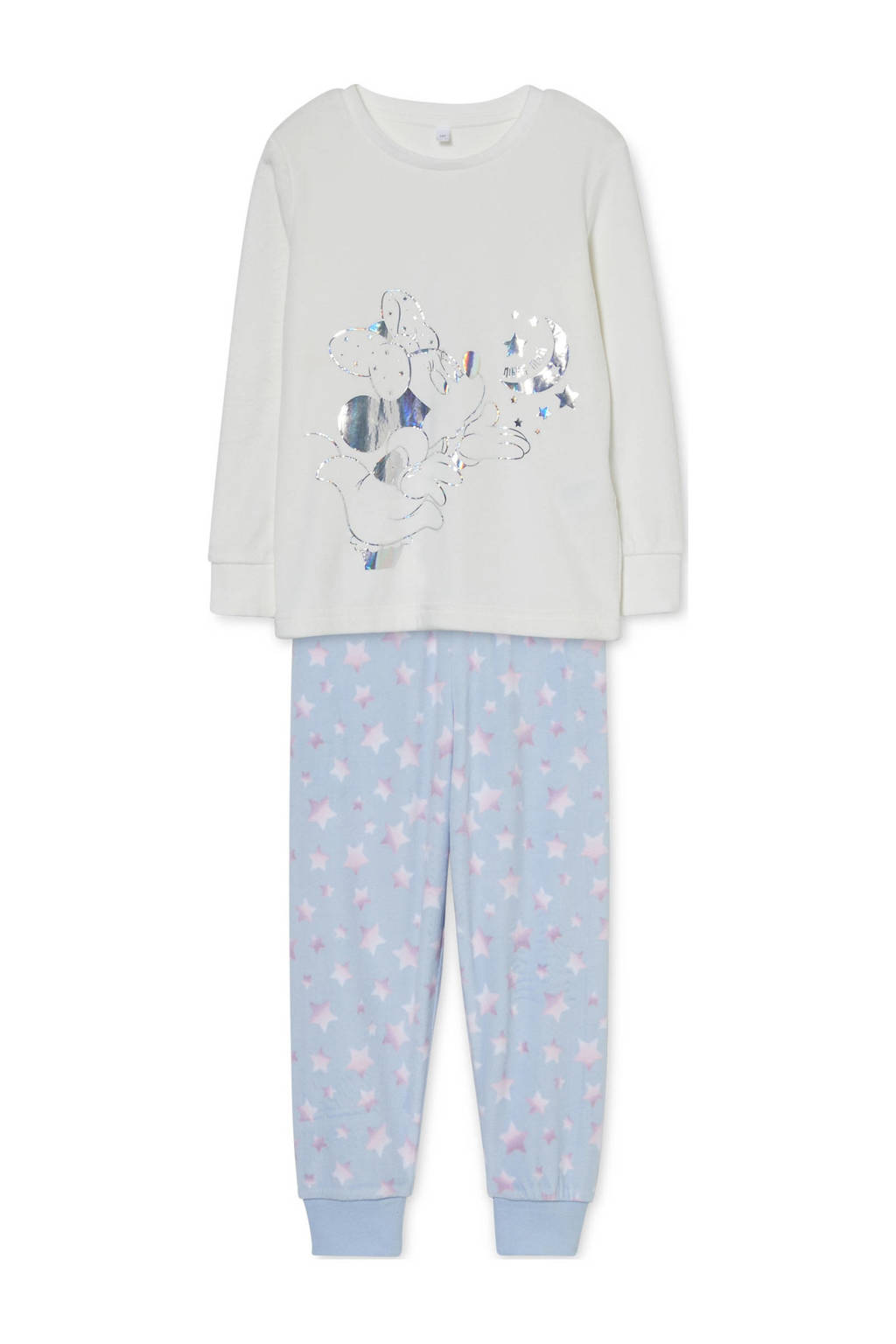Disney @ C&A Minnie Mouse pyjama met printopdruk wit/blauw, Wit/blauw