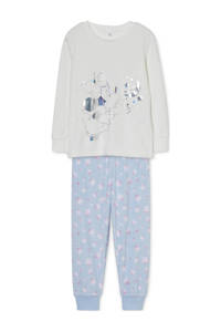 Disney @ C&A Minnie Mouse pyjama met printopdruk wit/blauw, Wit/blauw