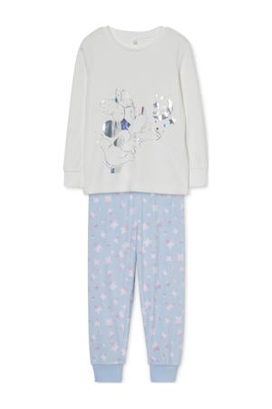 Minnie Mouse pyjama met printopdruk wit/blauw