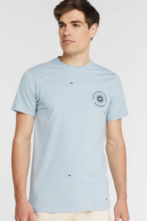 T-shirt van biologisch katoen  blue fog