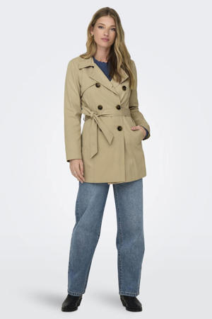trenchcoat ONLVALERIE met ceintuur beige