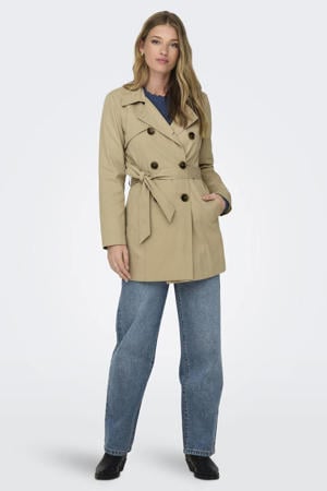 trenchcoat ONLVALERIE met ceintuur beige