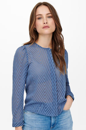 geweven blouse ONLTRINE met textuur blauw