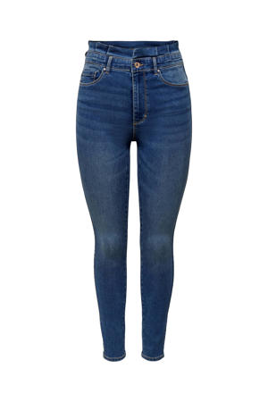 high waist skinny jeans ONLROYAL met biologisch katoen medium blue denim