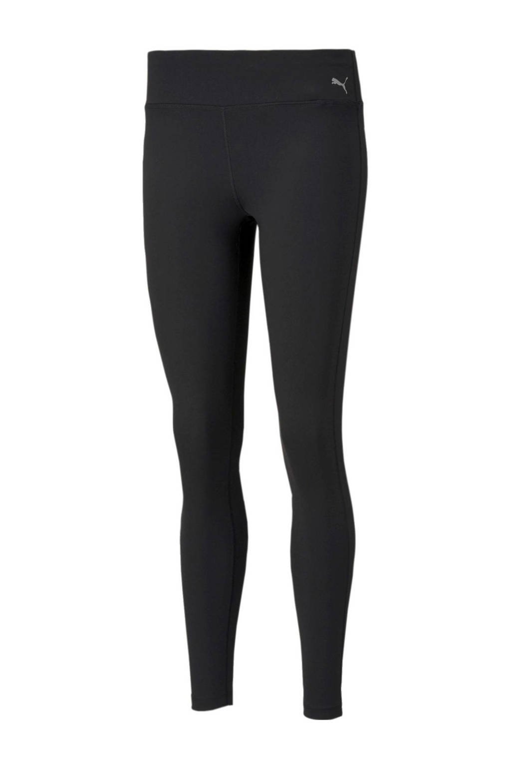 Zwarte dames Puma sportlegging van polyester met slim fit, regular waist en elastische tailleband