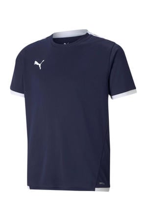 Junior  voetbalshirt donkerblauw/wit