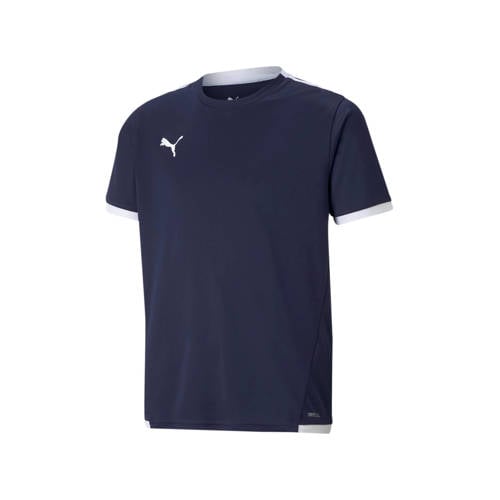 Puma junior voetbalshirt donkerblauw/wit afbeelding