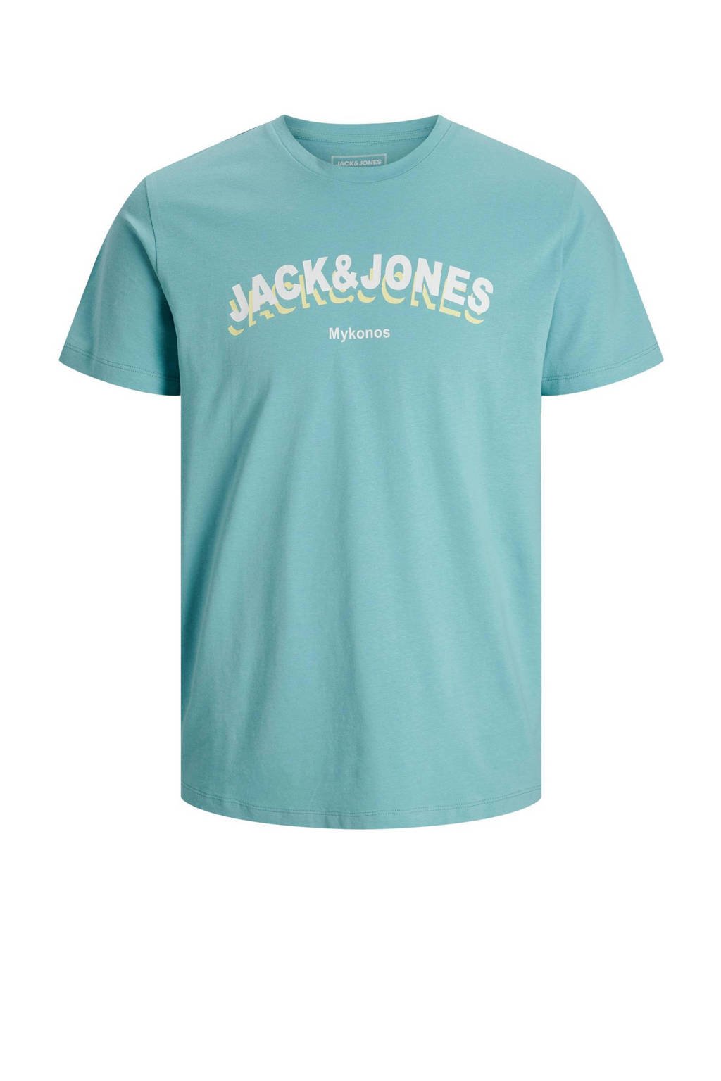 JACK & JONES CORE regular fit T-shirt JCOSETH met logo marine blue