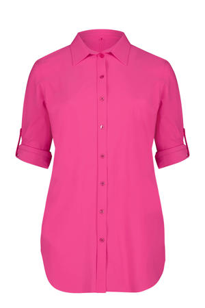 blouse van travelstof roze