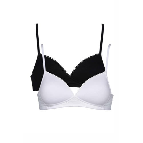 My Basic by After Eden voorgevormde bh zonder beugel (set van 2) zwart/wit afbeelding