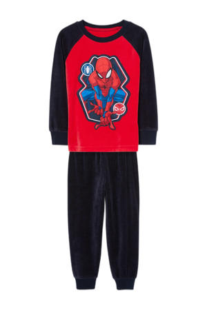   badstof Spider-Man pyjama rood/zwart