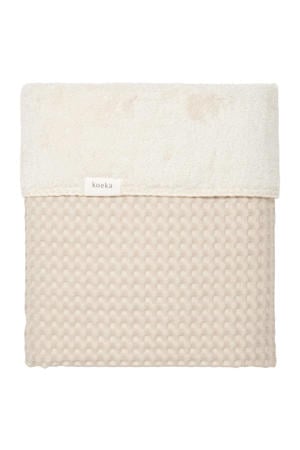 Oslo baby wiegdeken teddy 75x100 cm zand