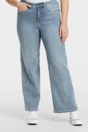 high waist wide leg jeans DIXI ice blue
