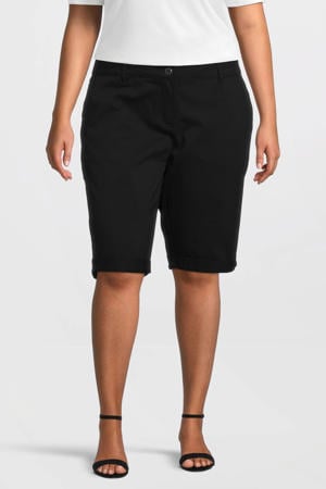 slim fit korte broek STEP 84 zwart