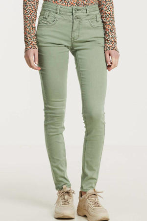 high waist skinny jeans Ibiza green