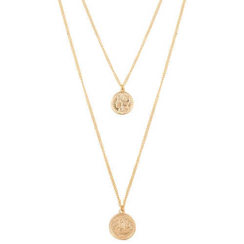 Club Manhattan ketting Double Coin goudkleurig afbeelding