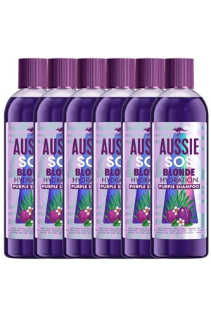 SOS Blond Hydration Vegan zilvershampoo - 6 x 290 ml - voordeelverpakking