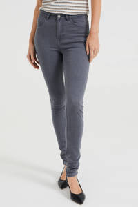 WE Fashion Blue Ridge high waist skinny jeans dark grey