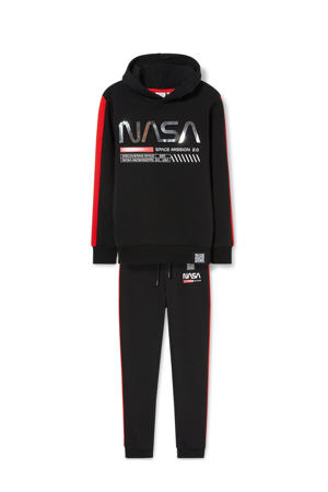 hoodie + joggingbroek NASA zwart/rood