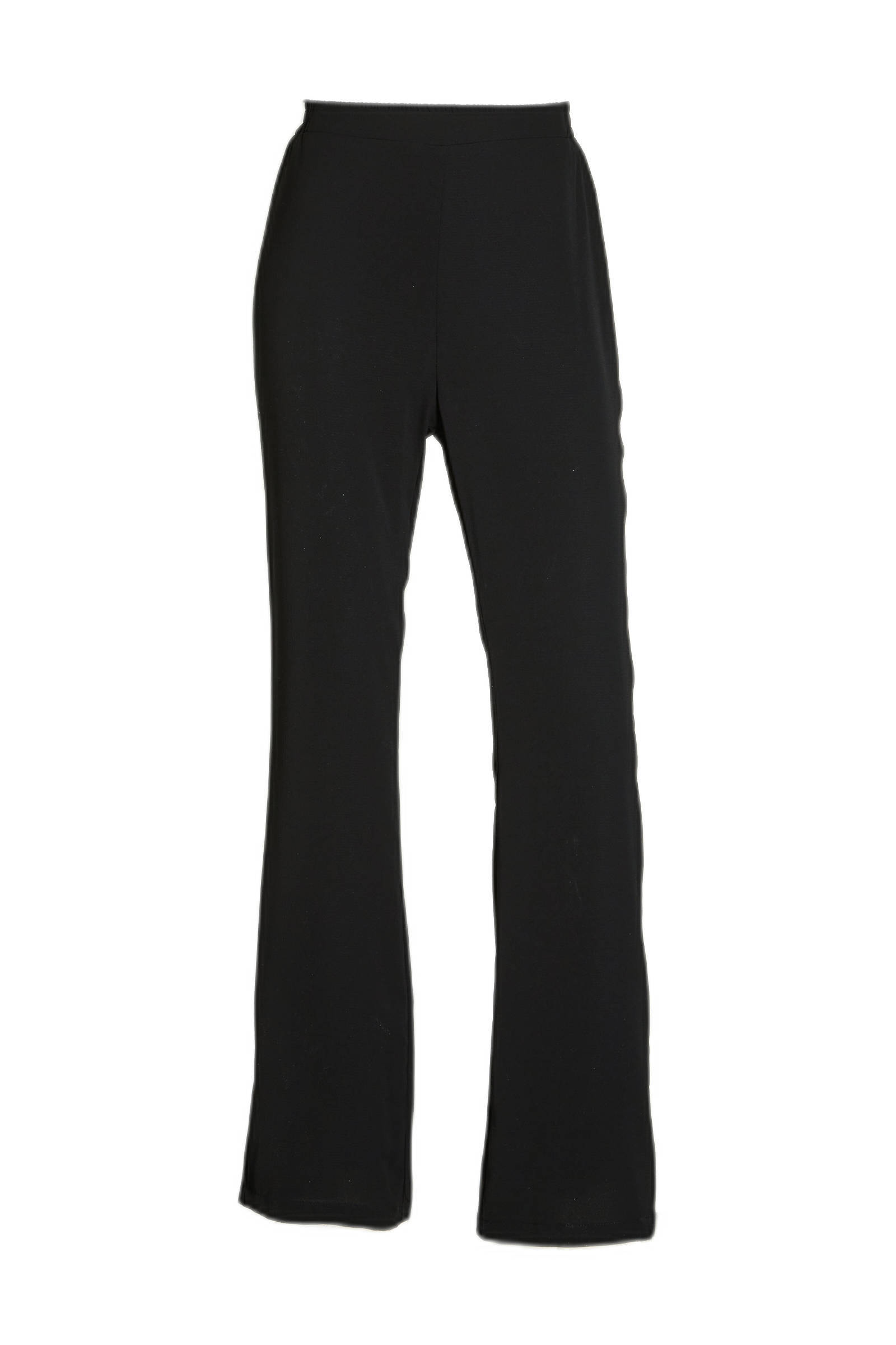 Lofty Manner gebloemde high waist straight fit pantalon Mila zwart | wehkamp