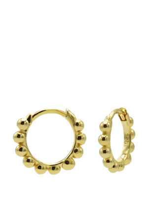 gold plated oorbellen Plain Dots