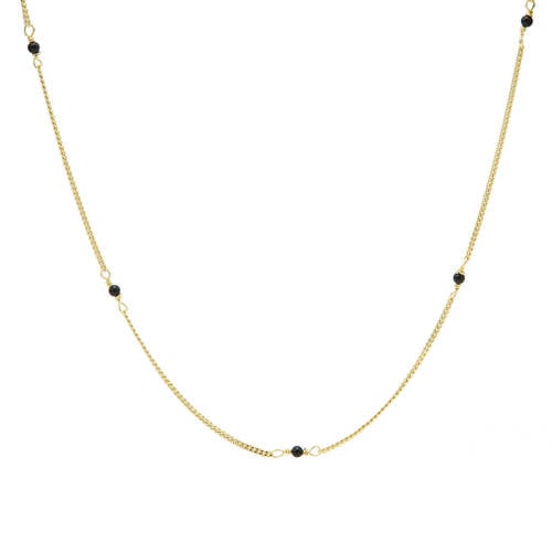 KARMA Jewelry gold plated ketting Black Onyx afbeelding