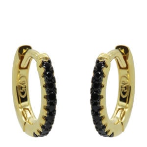 gold plated oorbellen Basic Black