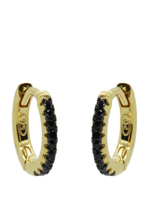 gold plated oorbellen Basic Black