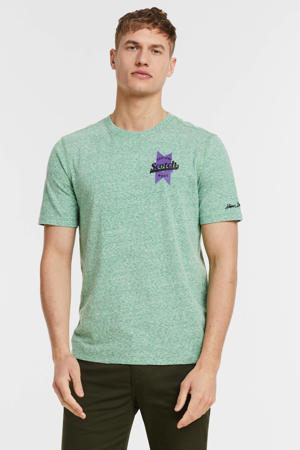 gemêleerd T-shirt preppy green melange