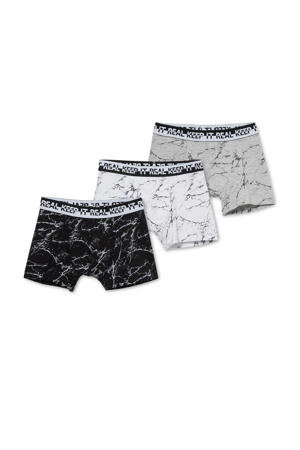 boxershort - set van 3 zwart/wit/grijs