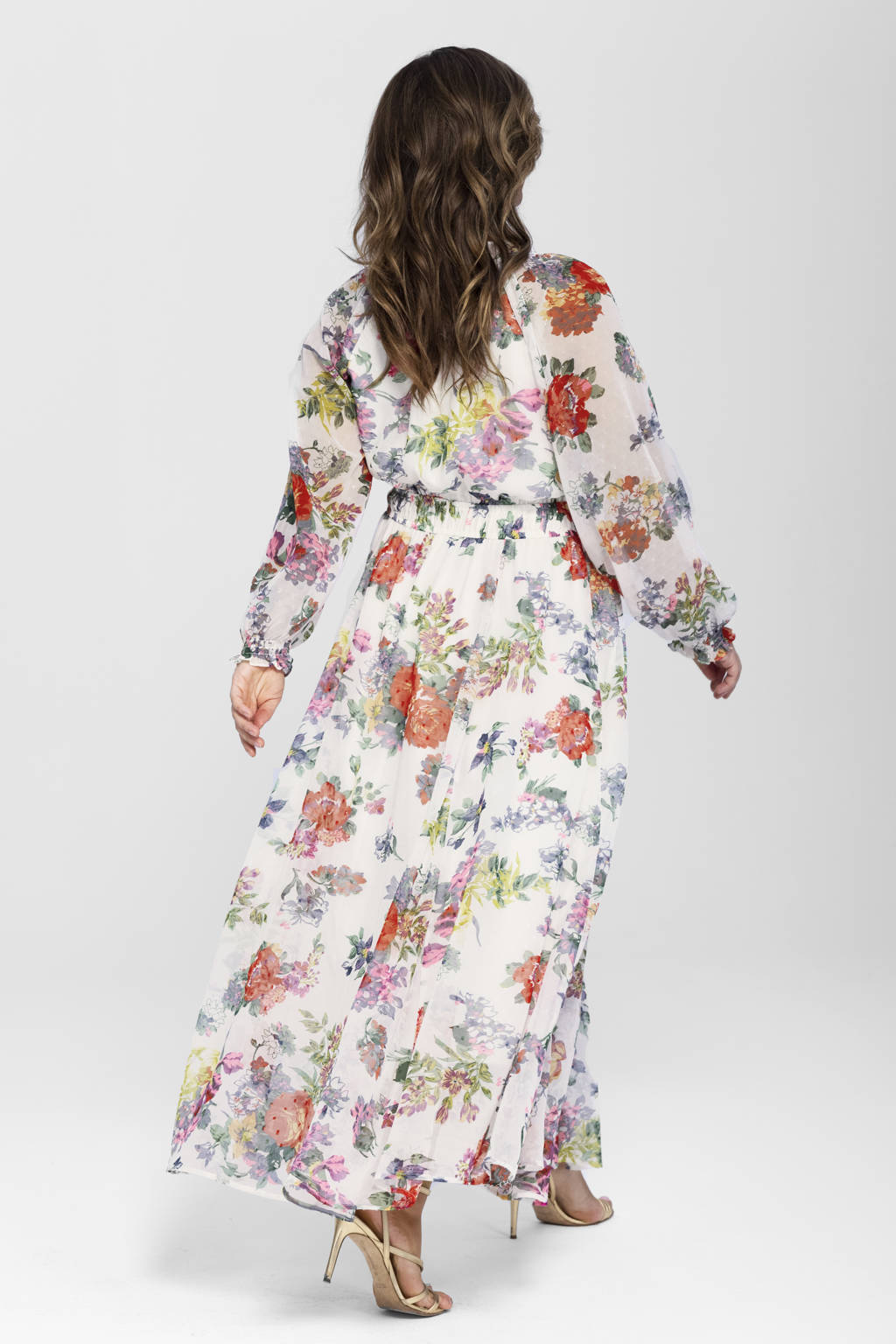 Miljuschka by Wehkamp maxi jurk met grote bloemenprint