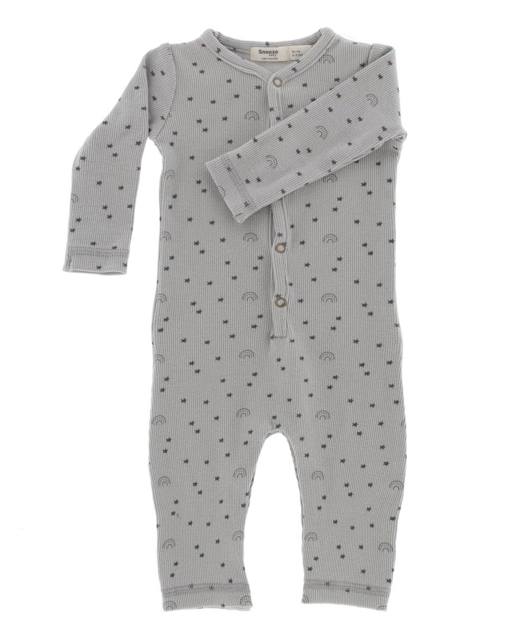 Snoozebaby newborn boxpakje Smokey Green Rainbow, Grijsgroen