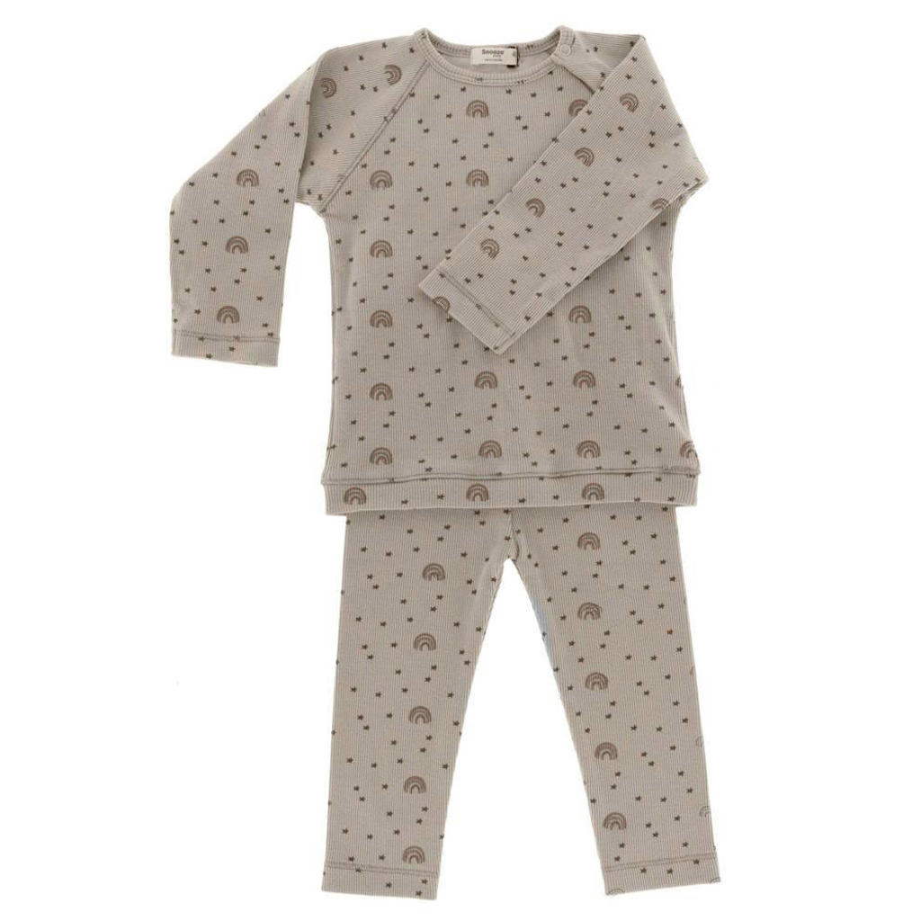 Snoozebaby   pyjama Smokey Green Rainbow
