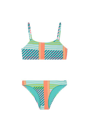 crop bikini Liv turquoise/oranje