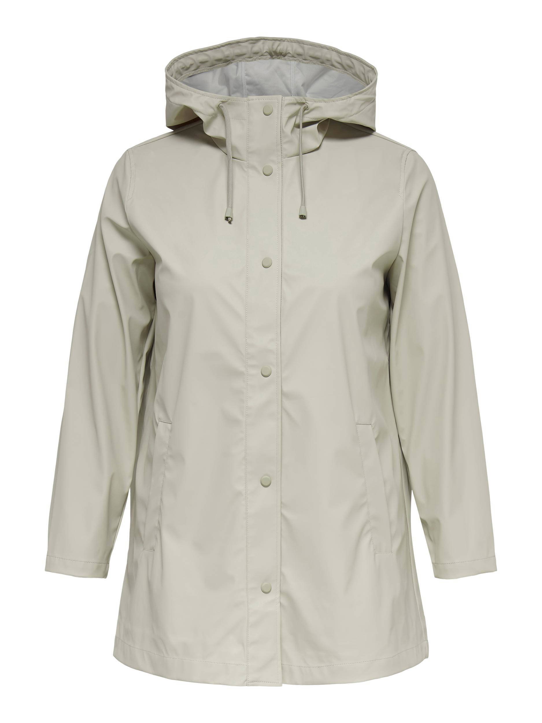 Only Carmakoma Carellen Raincoat OTW , Beige, Dames online kopen
