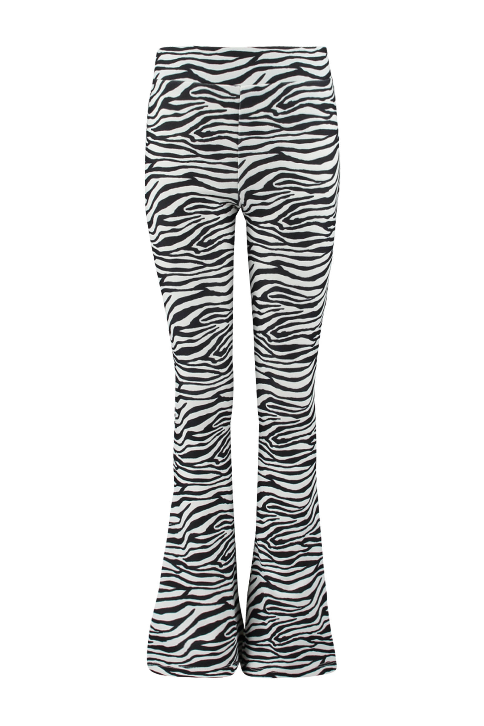 Bloemen Flared Broek Zwart Wit | Musthavesforreal.com