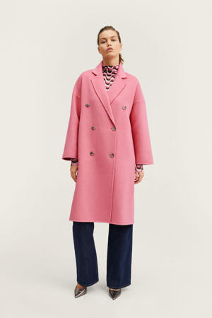 coat met wol roze