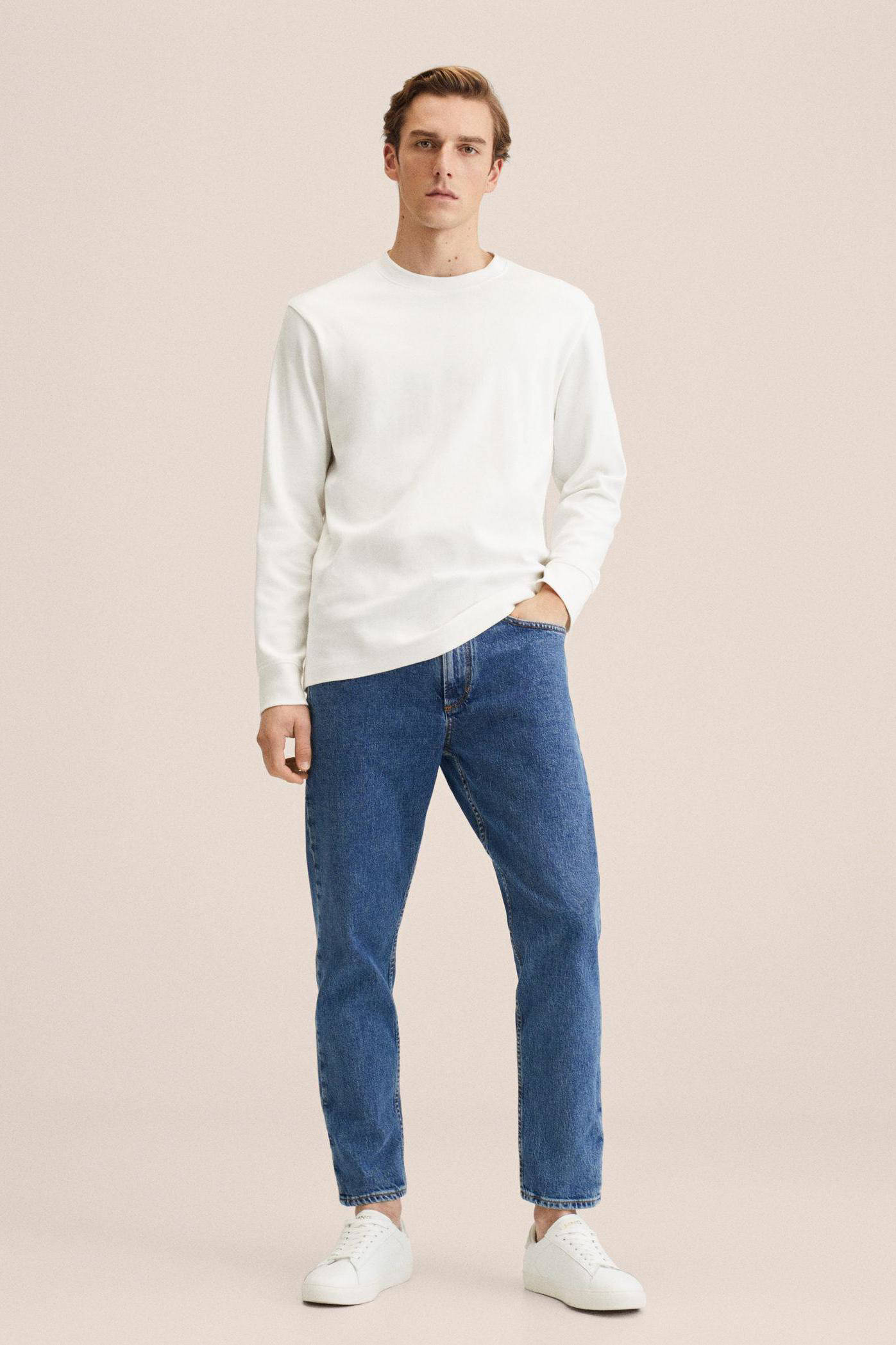 Mango Man regular fit jeans changeant blauw | wehkamp