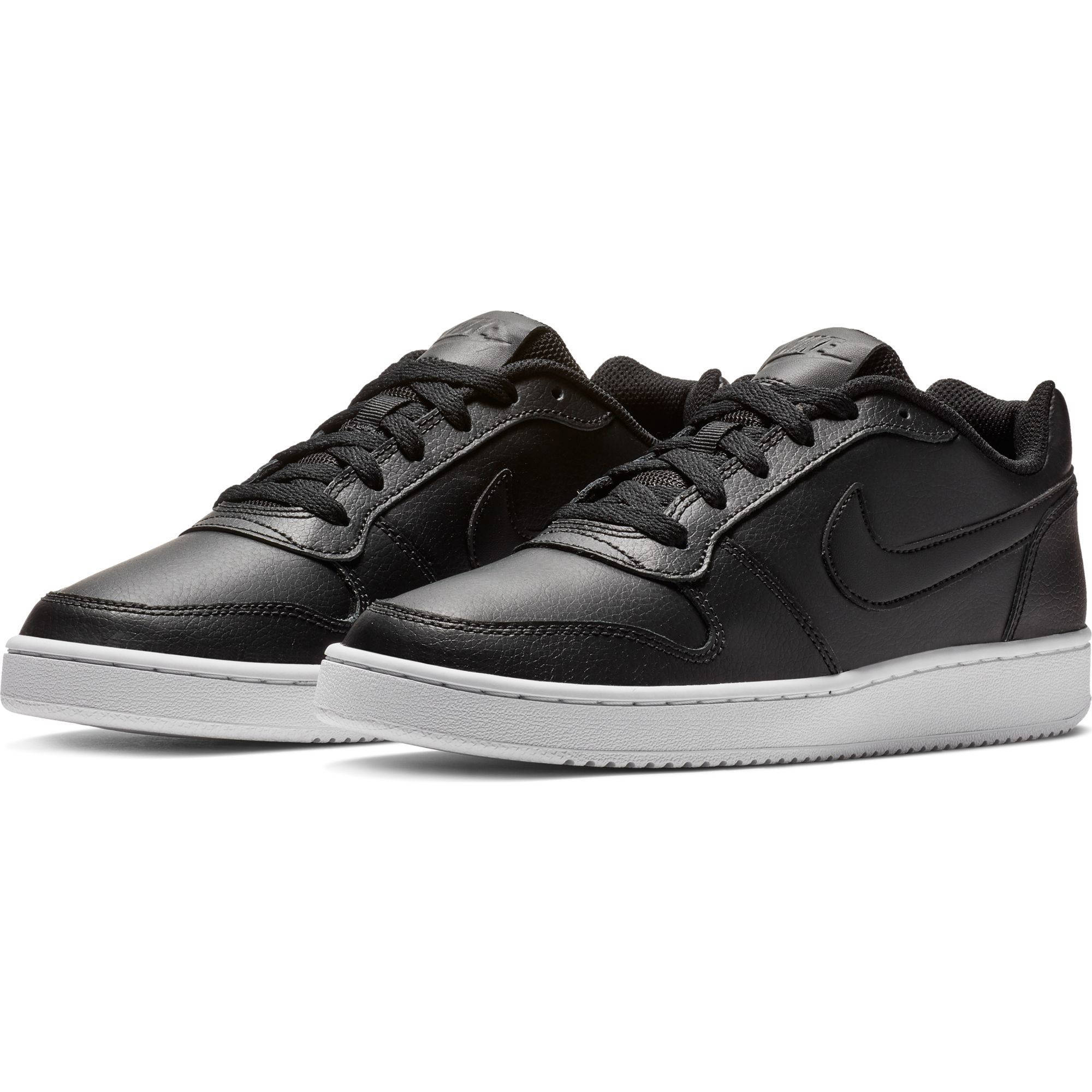 Nike Ebernon Low leren sneakers zwart/wit | wehkamp