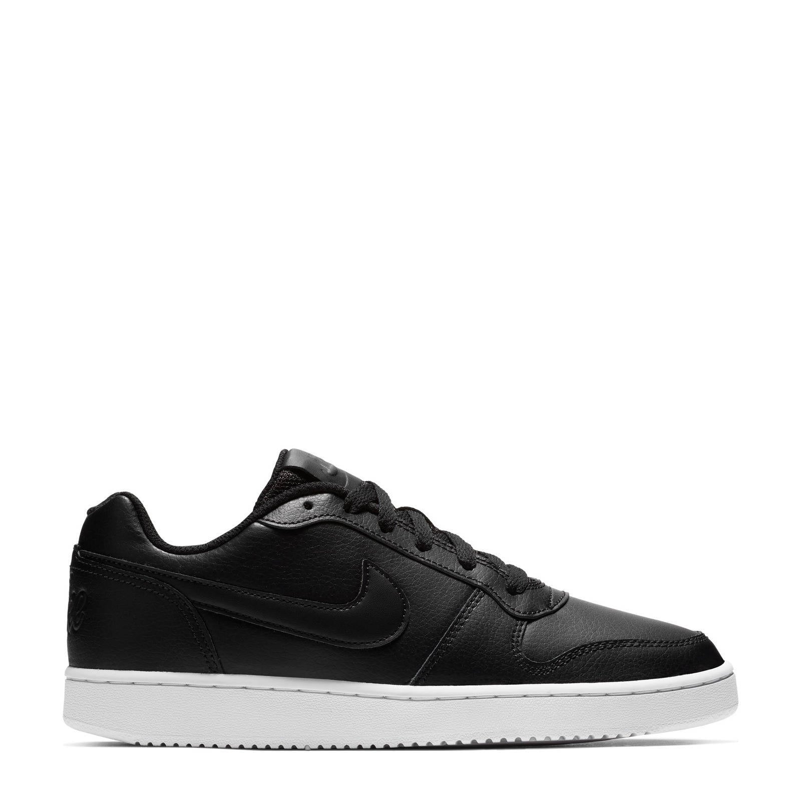Nike Ebernon Low leren sneakers zwart/wit | wehkamp