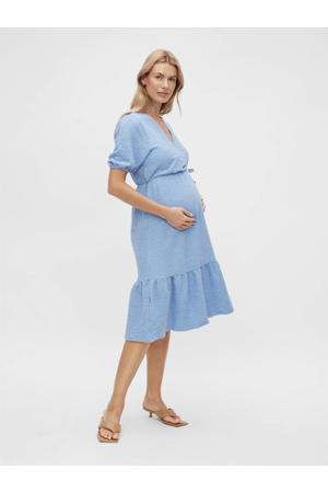 zwangerschaps- en voedingsjurk MLASIA lichtblauw