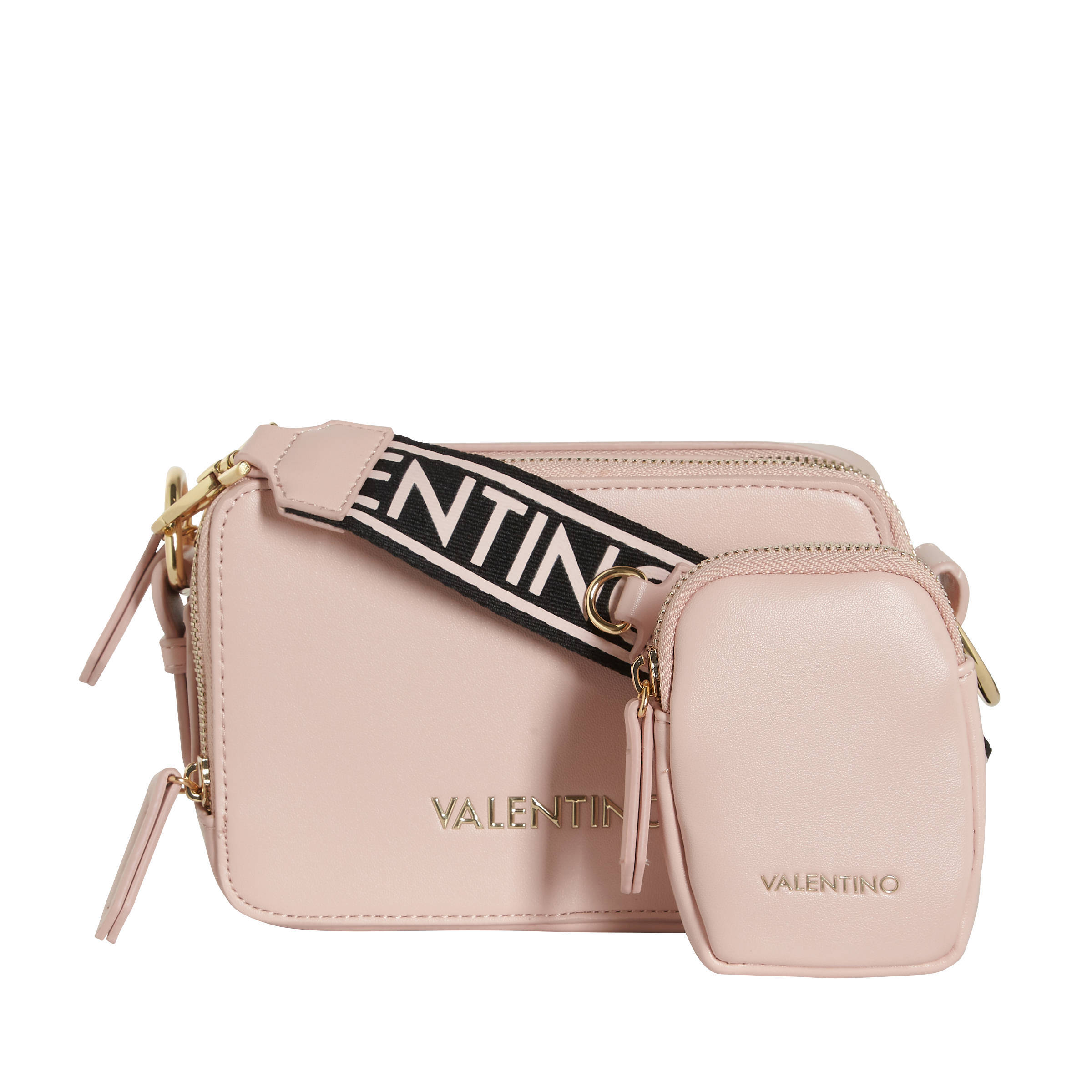 Valentino Bags crossbody tas met logo lichtroze | wehkamp