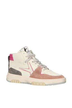Stepone Middle 512  leren sneakers off white/roze/grijs