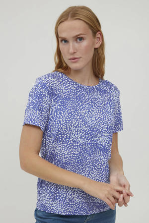 T-shirt BYRILLO met all over print blauw